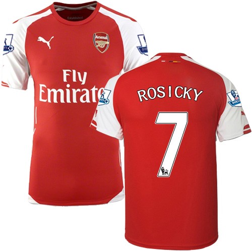 Men's 7 Tomas Rosicky Arsenal FC Jersey 