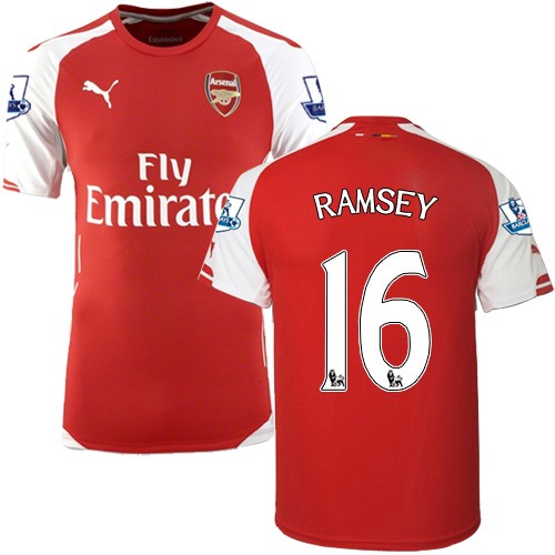 Men's 16 Aaron Ramsey Arsenal FC Jersey 